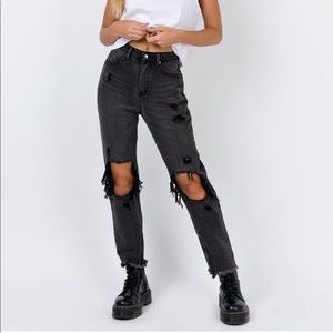 Princess Polly Erissa Knee Rip Jeans - US 2